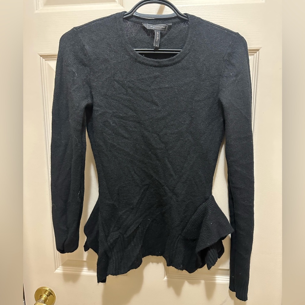 BCBGMAXAZRIA Loretta Black Sweater- size: small- preloved condition